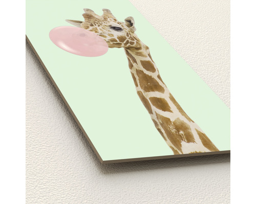 Dekoratives Wandbild mit Giraffe und Kaugummi