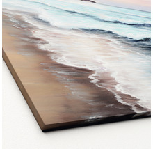 Leinwandbild Sunset over beach 84x116 cm