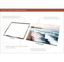 Leinwandbild Sunset over beach 84x116 cm