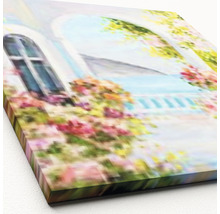 Gemaltes Wandbild mit Blumen auf Leinwand