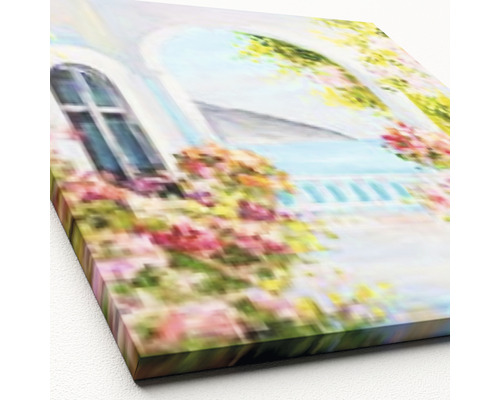 Gemaltes Wandbild mit Blumen auf Leinwand