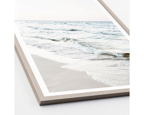 Gerahmtes Strandbild mit Meerblick