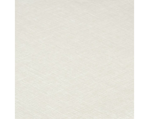 Nahaufnahme einer beigen Textiltapete mit feiner Struktur