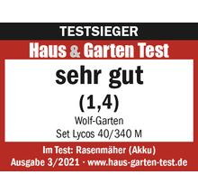 Akku Rasenmäher WOLF-Garten Lycos 40/340M inkl. Akku und Ladegerät