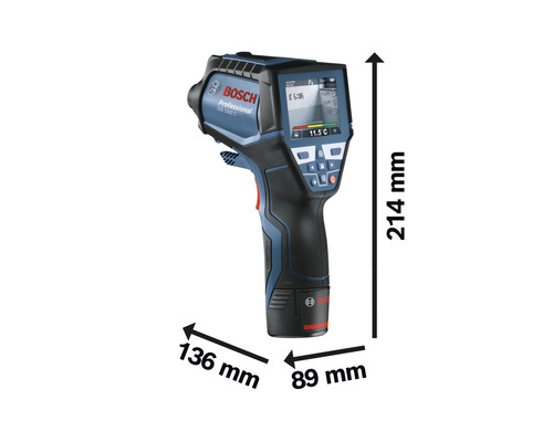 Bosch Professional GIS 1000 C Thermodetektor mit Maßangaben