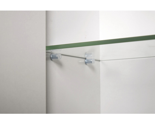 Glasboden mit Halterung in einem Badezimmerschrank