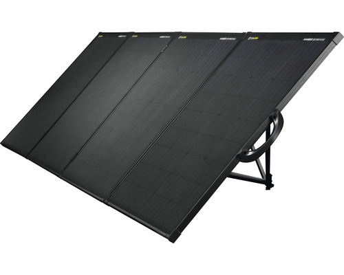 Aufgestelltes tragbares Solarpanel