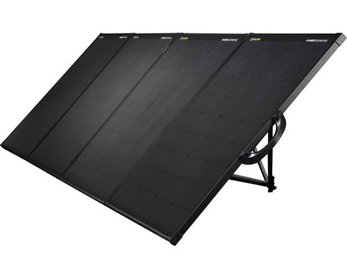 Faltbares Solarpanel auf einem Ständer
