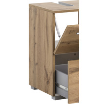 Waschbeckenunterschrank Möbelpartner Carlos BxHxT 60.2x59.1x35 cm eiche landhaus