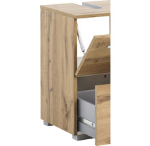 Waschbeckenunterschrank Möbelpartner Carlos BxHxT 80.2x59.1x35 cm eiche landhaus