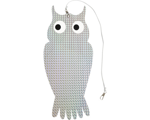 Vogelscheuche in Eulenform mit Aufhängung