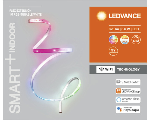 LEDVANCE Smart Indoor Flex Extension, ein Meter Länge, RGB plus einstellbares Weiß