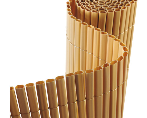 Sichtschutzmatte Konsta PVC ovalförmig 3 x 0,9 m bambusoptik