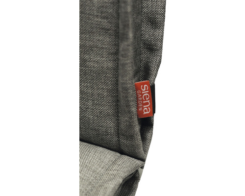 Detailansicht eines Kissens mit Siena Garden Logo