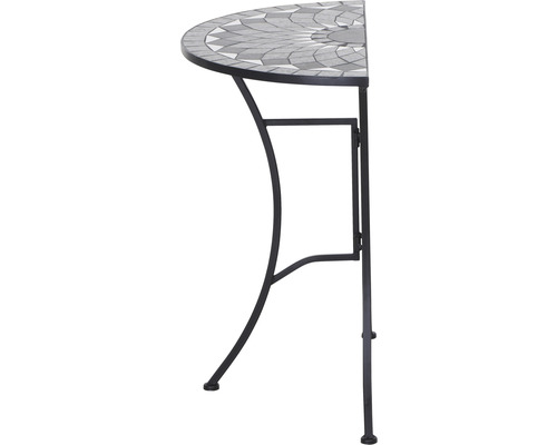 Halbierter Mosaiktisch mit Metallgestell