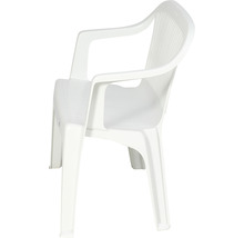 Gartenstuhl aus Kunststoff mit Armlehnen