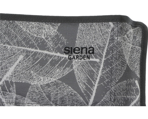 Siena Garden Logo auf Gewebe mit Blattmuster