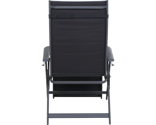 Gartensessel aus Aluminium und Textil, Ansicht von hinten