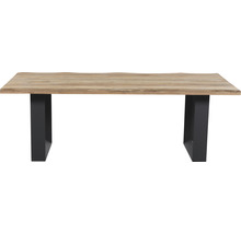 Esstisch mit Holzplatte und Metallbeinen