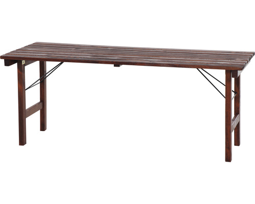 Klappbarer Holztisch für den Innen- und Außenbereich.