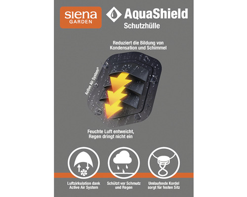 AquaShield Schutzhülle reduziert Kondensation und Schimmelbildung dank Active Air System und schützt vor Schmutz und Regen