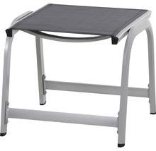 Fußhocker aus Aluminium mit Textilbespannung für den Außenbereich