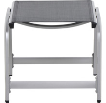 Fußhocker aus Aluminium mit Stoffbezug