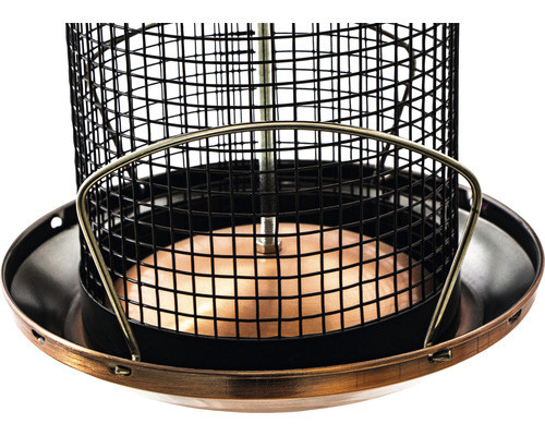 Vogelhaus mit Futterschutzgitter