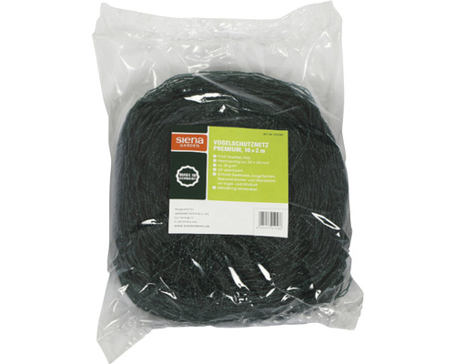 Verpacktes Vogelschutznetz mit einer Größe von 10 x 2 Meter