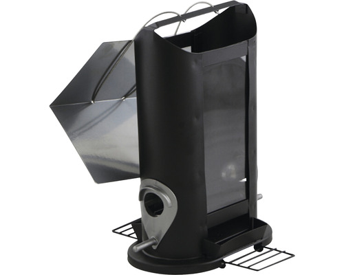 Vogelhaus aus Metall mit Futterschale