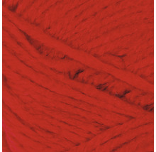 Nahaufnahme von roter Wolle.
