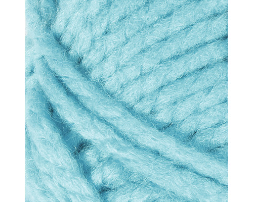 Nahaufnahme von blauem Strickgarn