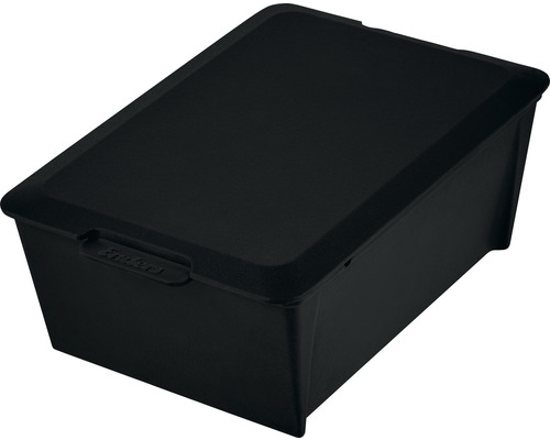 Schwarze Aufbewahrungsbox mit Deckel