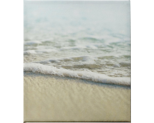 Leinwandbild mit Darstellung von Strand und Wasser