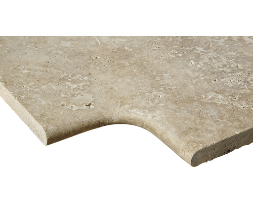 Travertin Fensterbank mit abgerundeten Kanten