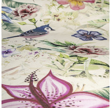 Tapete mit Blumen- und Vogelmuster