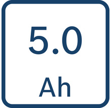 Symbol für 5.0 Amperestunden
