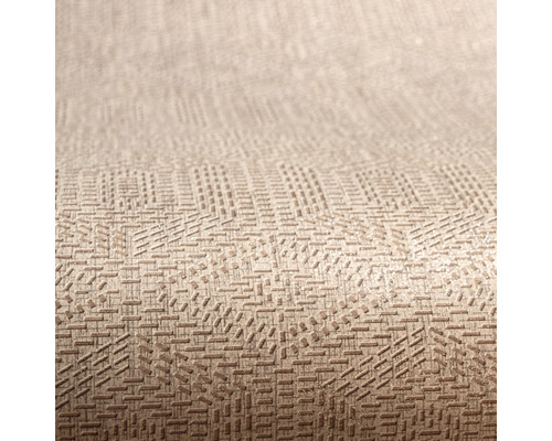 Nahaufnahme einer strukturierten Tapete mit einem geometrischen Webmuster.