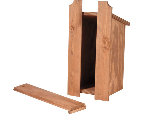 Holz-Fledermauskasten mit abnehmbarem Boden zur Reinigung