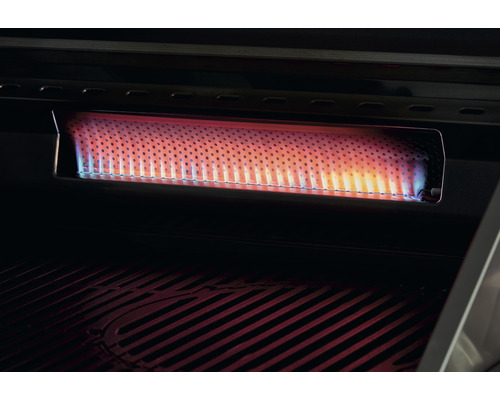 Infrarotbrenner eines Gasgrills in Betrieb
