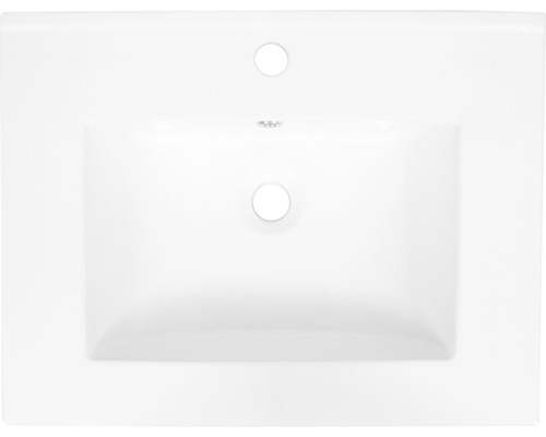 Keramikwaschtisch mit Hahnloch und Überlauf