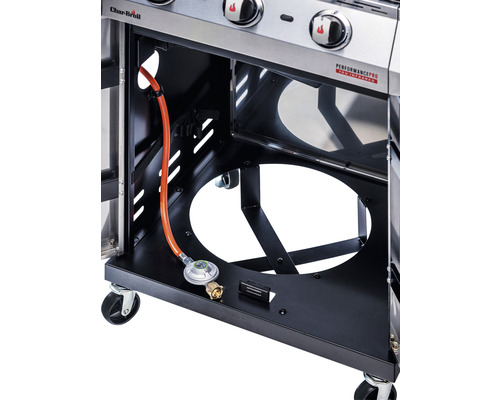 Gasgrill Untergestell mit Gasflasche und Rädern