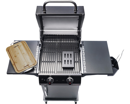 Gasgrill mit Grillrosten, Ablageflächen und Schneidebrett