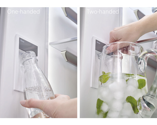 Einhand- und Zweihandbedienung eines Wasserspenders