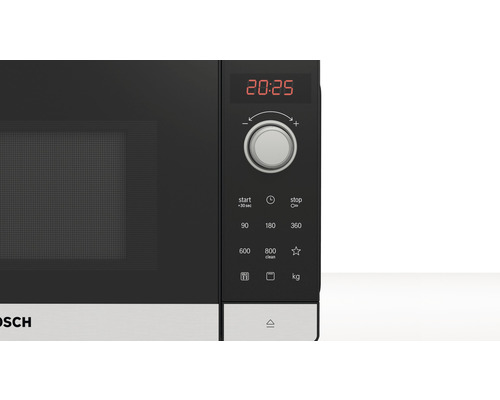 Bosch Mikrowelle Nahaufnahme der Bedienelemente