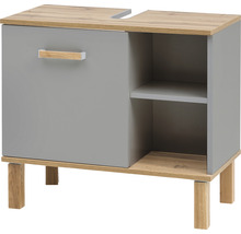 Waschbeckenunterschrank mit Tür und offenem Regal