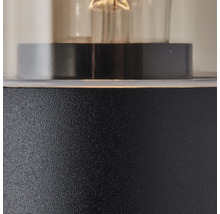 Detailaufnahme einer Lampe mit Lampenfassung und Glasschirm