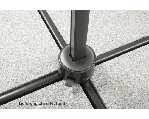 Kreuzfuß für Sonnenschirmständer, ohne Platten