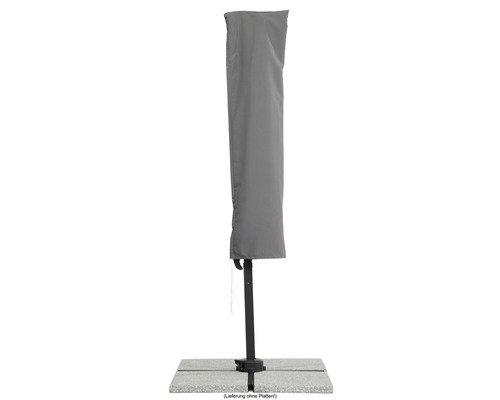 Schutzhülle für Sonnenschirm auf einem Sockel