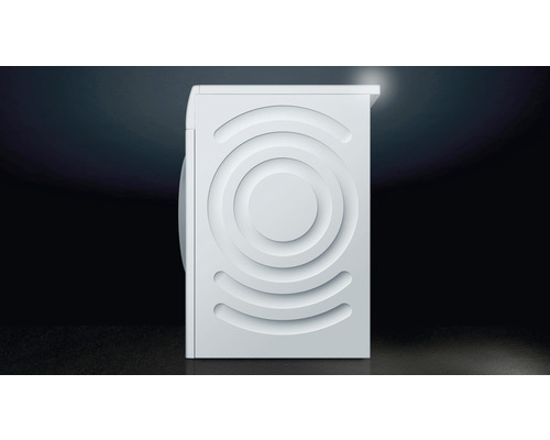 Waschmaschine mit kreisförmigem Design an der Seite